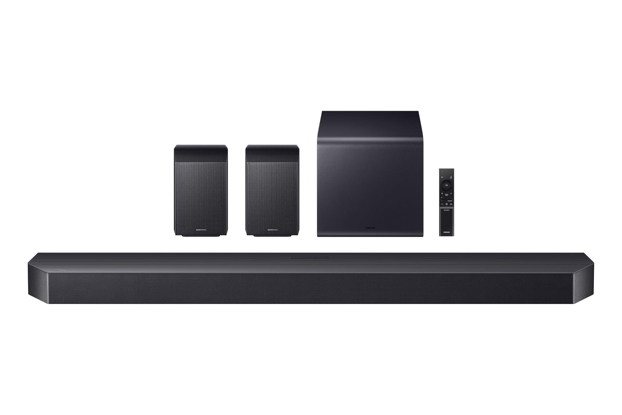 Samsung 756 W True 11.1.4 ch Full Surround Soundbar with Wireless Dolby Atmos | Center-Up-Side-Front Wide-firing Speakers | Alexa | Wi-Fi | HDMI eARC | Optical In | Bluetooth (HW-Q990H/XL,Titan Black)