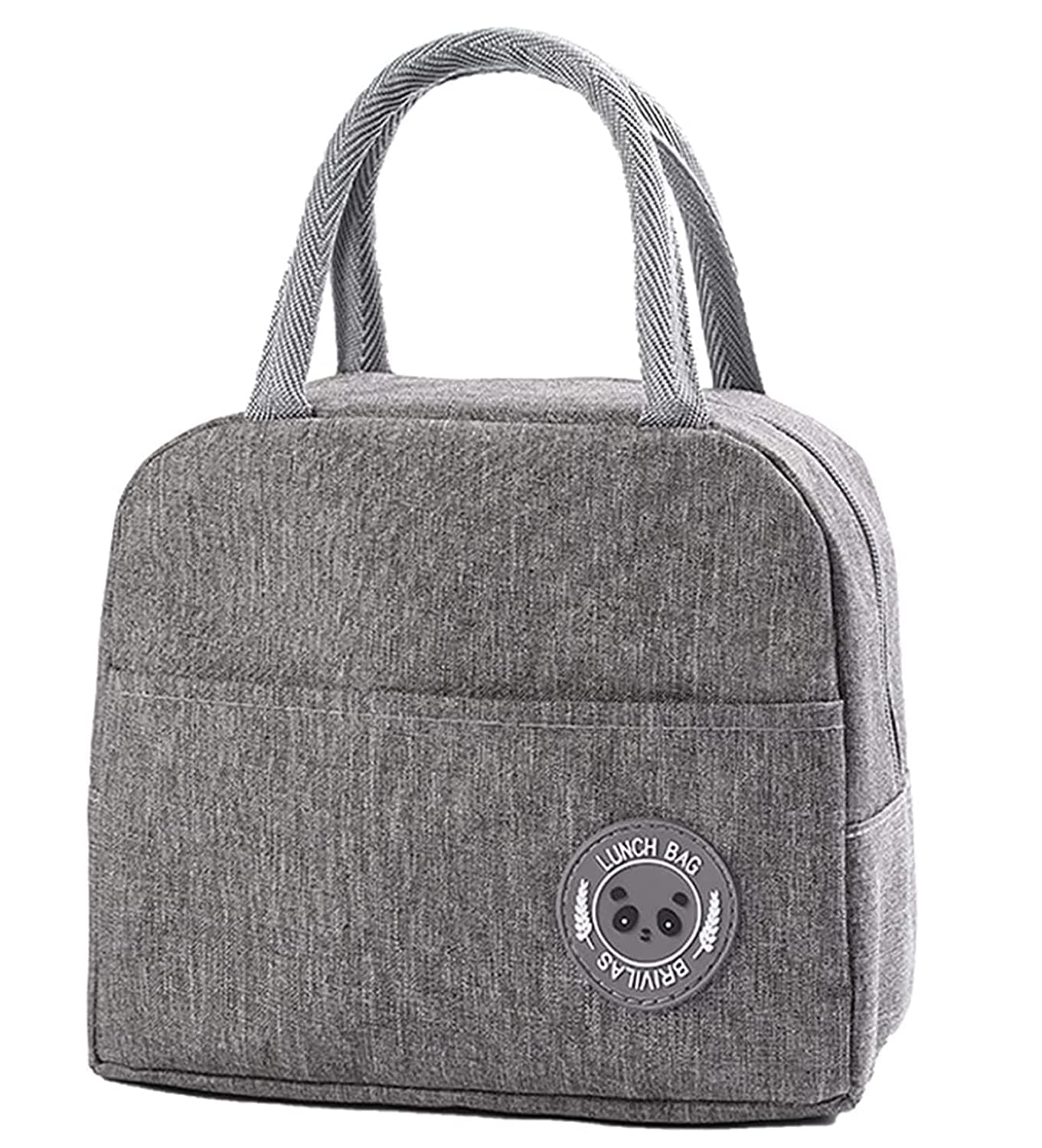 WEZOSHINET Insulated Lunch Bags for Women Work Student Kids to School Waterproof Thermal Cooler Tote Bag Picnic Organizer Storage Tiffin Box Portable and Reusable (Grey Bag)