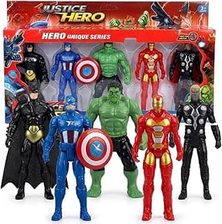 SHAKTISM Super Fighter Action Figure Set with Light – 5-Piece Hero Toy Set for Kids with Shield | Action Figures for Boys & Girls Ages 3+