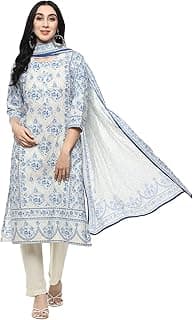 BIBA Women Cotton Floral Straight Suit Set