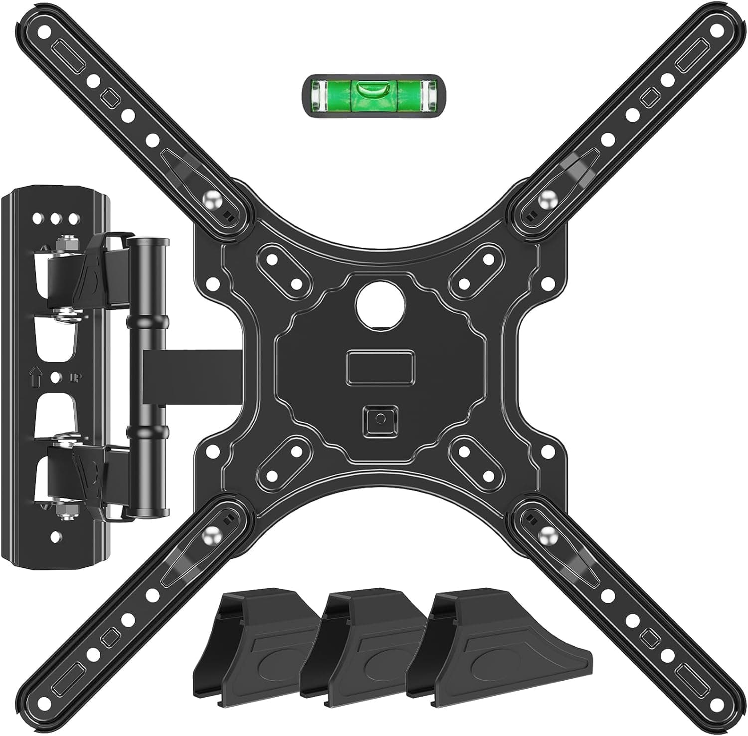 MOUNTUP Full Motion TV Wall Mount for Most 26-60" Flat Curved Screen TVs | Max VESA 400x400mm, up to 77 lbs, TV Bracket with Swivel/Extension/Tilt/Level, Wall Mount TV Brakect for Home Office