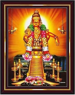Pavan Photo Laminations Lord Ayyappa Swamy Ayyappan Iyyappan Wall Painting Framed Home Decor (Wood,Acrylic,Brown,Big Size,10x12 Inch) B1080M