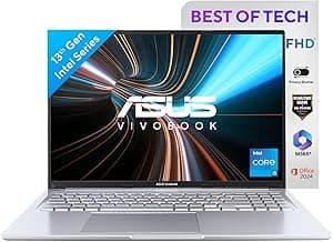 ASUS Vivobook 16, Intel Core i5-13420H Processor,(16GB RAM/512GB SSD/16 FHD+ (1920 x 1200)/Win 11/M365 Basic (1Year)*/Backlit Keyboard/Office Home 2024/Silver/1.88 kg),X1605VA-MB1627WS
