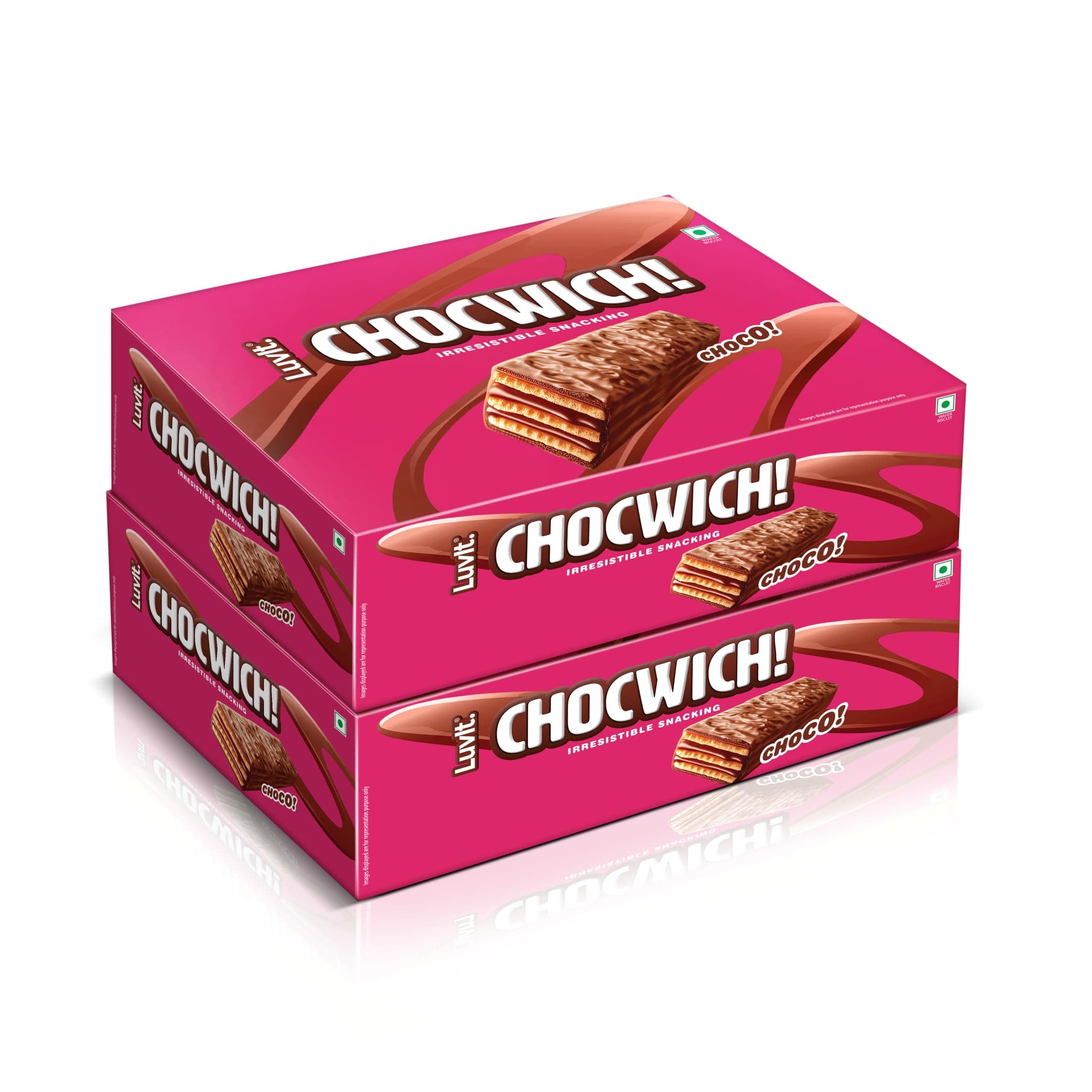 LuvIt Chocwich Chocolate Wafer | Crunchy & Delicious | Gift Combo | Pack of 2-400g Each
