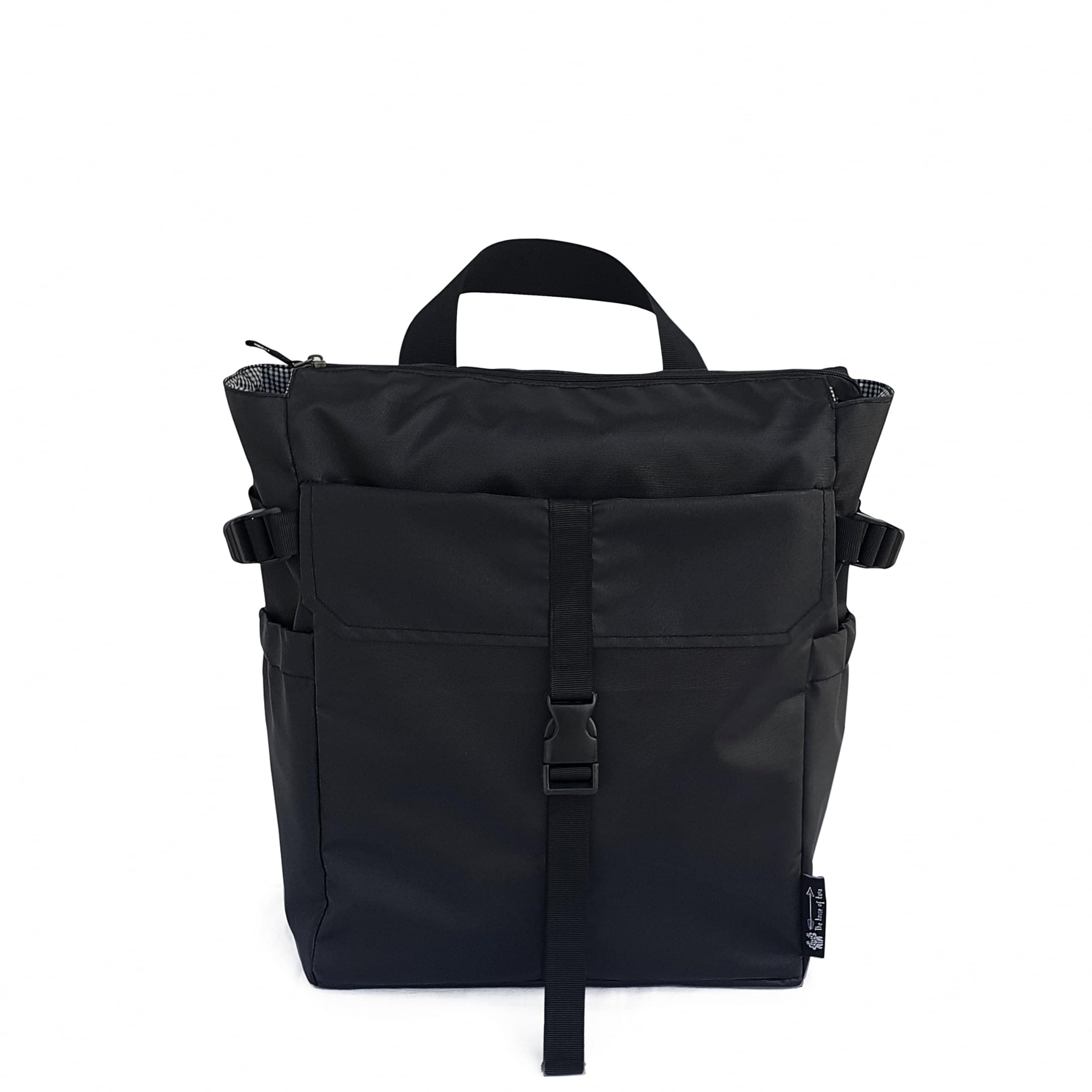 The House of tara Waterproof Backpack convertible Tote for Men & Women | 16 Litres | Stylish 2 in 1 Convertible Bag |For Office, College, Travel & Hiking | 15.6 inch Laptop Compatible (Raven Black)