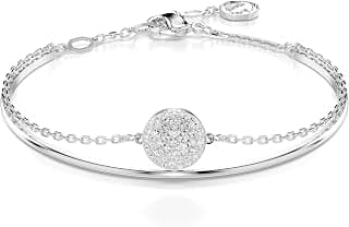 Swarovski Sublima Bangle, White, Rhodium Plated