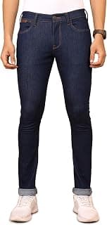 Wrangler Men's Blue Skinny Fit Low Rise Jeans