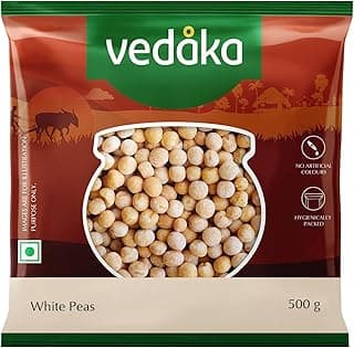 Amazon Brand - Vedaka Premium White Peas, 500g