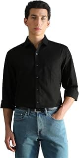 Arrow Solid Slim Fit Formal Shirts for Men - Full Sleeve Shirt for Man