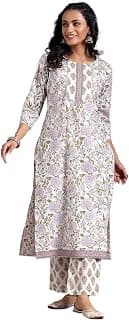 Libas Printed Cotton Straight Kurta With Trouser