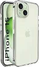 CEDO iPhone 15 Clear Case | Soft Flexible Slim-Fit | Full Body 360 Protection Shock Proof TPU Back Cover (Transparent)