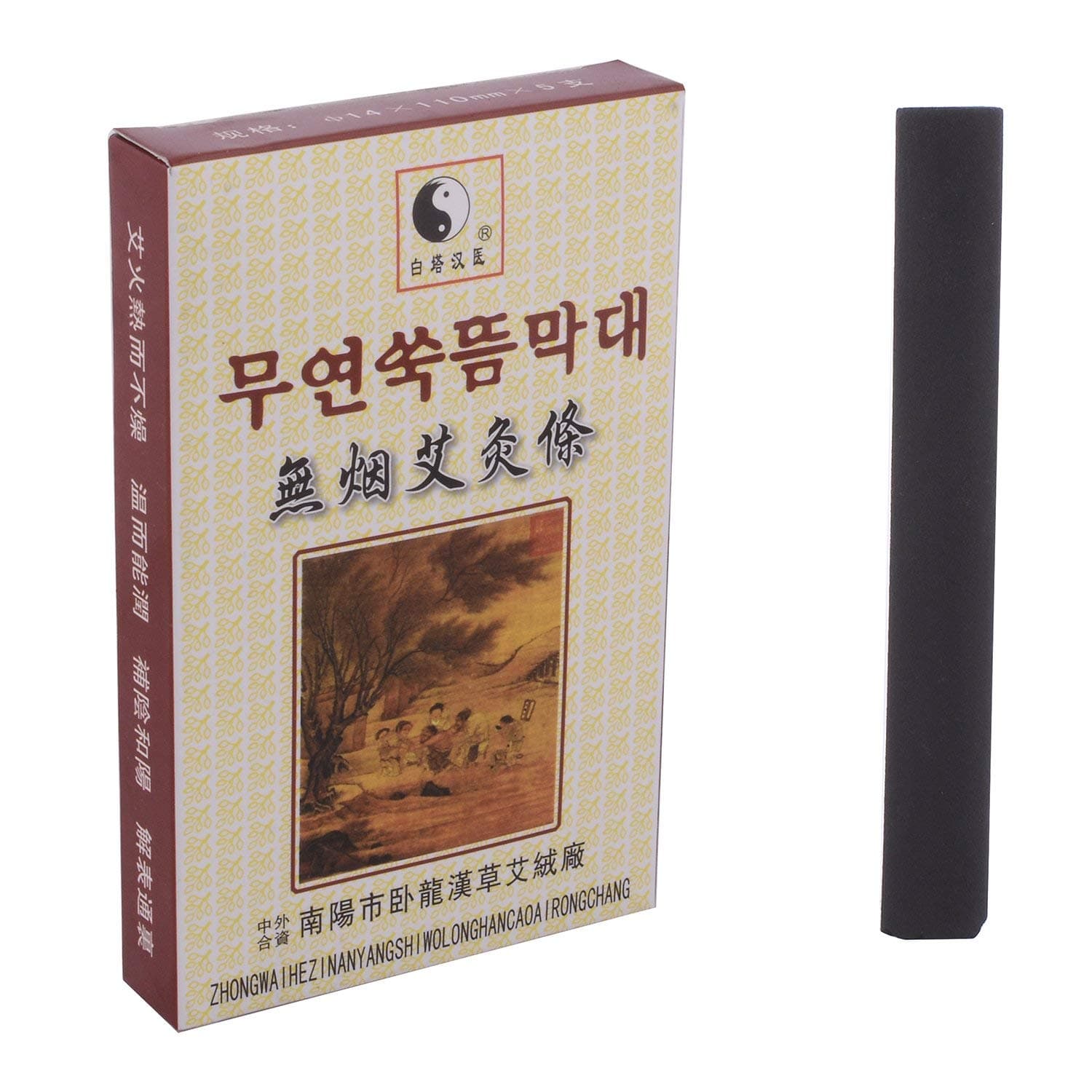 Dr. Choudhary Acupuncture 5pcs box Black Traditional Smokeless Moxa Stick Roll 14 * 110mm Moxibustion