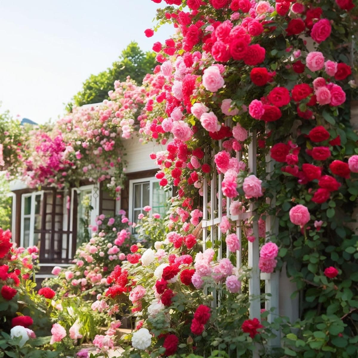 All-Season Climbing Rose Seeds – Mixed Colour, Imported Flowers, Multicolour Hybrid for Home Garden & Indian Climate, Pack of 90 to 100 seeds