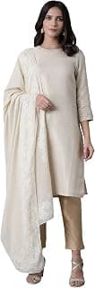 W for Woman Women Cotton Blend Kurta Pant With Dupatta Set