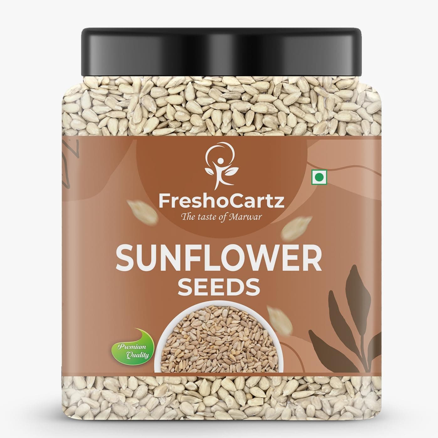 FreshoCartz 1kg Raw Sunflower Seeds For Eating | Superfood Snack in Resealable Jar Pack | Non-GMO & Fresh | Ideal for Snacking, Gifting & Recipes