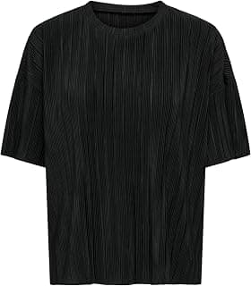 ONLY Women's Polyester Solid Oversized Fit T-Shirt