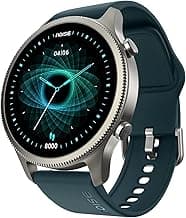 NoiseFit Halo 1.43" AMOLED Display, Bluetooth Calling Round Dial Smart Watch, Premium Metallic Build, Always on Display, Smart Gesture Control, 100 Sports Modes (Forest Green)