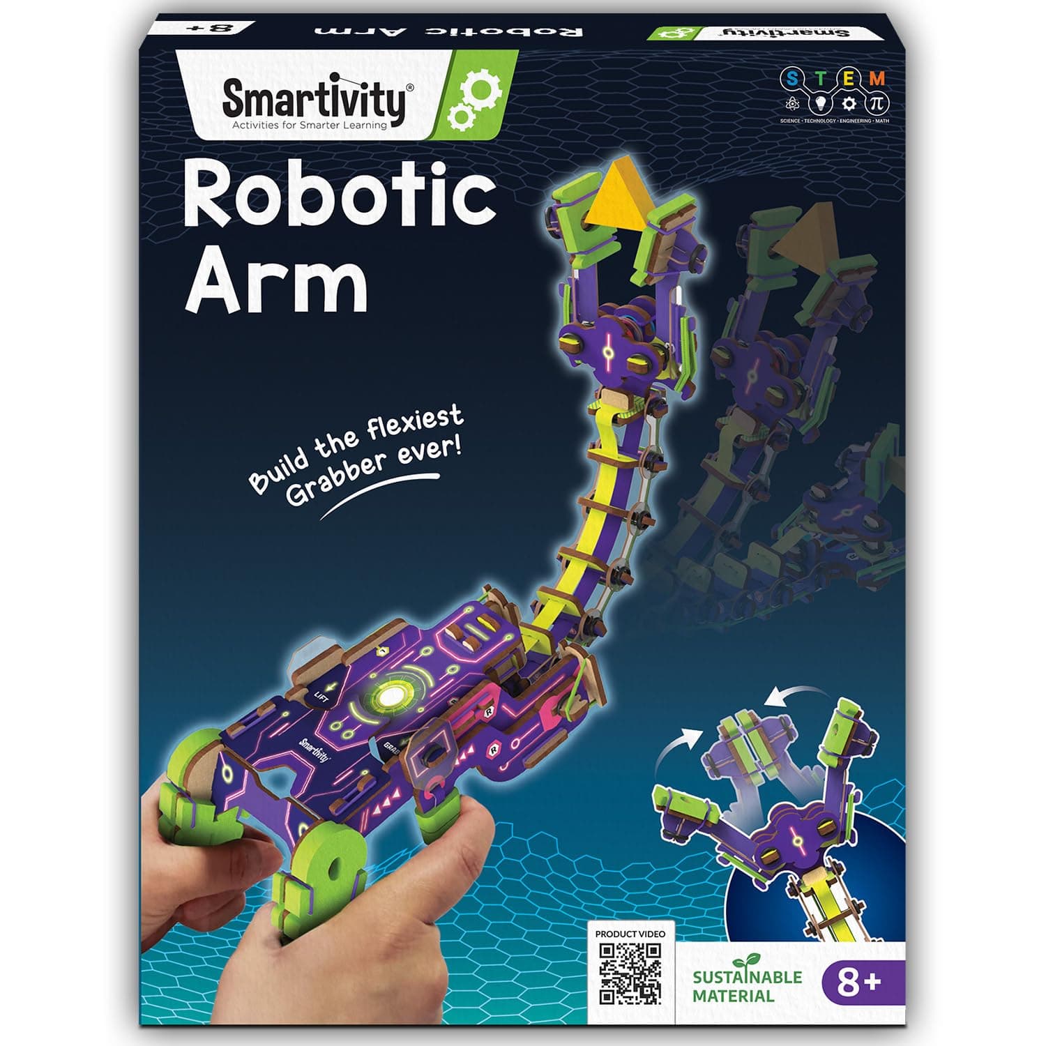 Smartivity Robotic Arm for Kids 8-14 Years | Handheld Grabber with Flexible Neck | Birthday Gift for Boys & Girls I Educational Science Toy for Creative Play for 8,9,10,11,12,13,14 Years