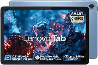 Lenovo Tab (Smartchoice)| 10.1 Inch Display| Wi-Fi Only| 4GB RAM + 128GB ROM (Expandable up to 1 TB)| Metal Body| Dual Speakers with Dolby Atmos| Android 14| Color: Polar Blue