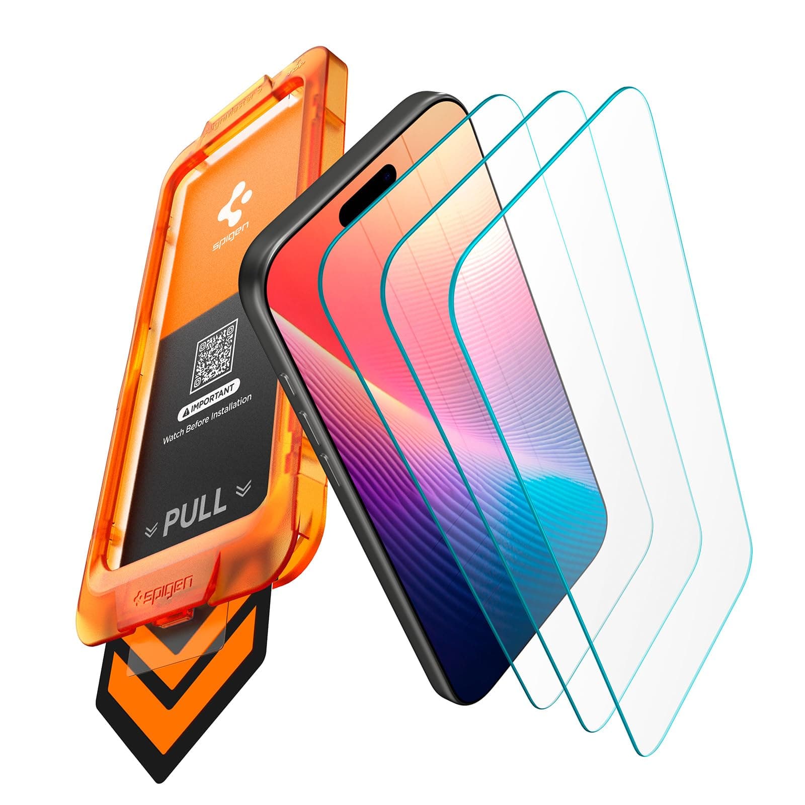 Spigen AlignMaster S Tempered Glass Screen Protector Guard for iPhone Air [3 Pack]