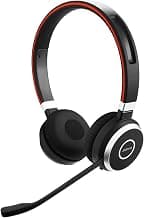 Jabra EVOLVE 65 UC Duo Wireless Bluetooth On Ear Headphone with Mic (Black)