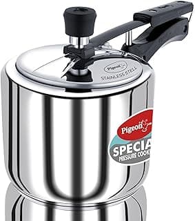Pigeon by Stovekraft 3 Litre Special Stainless Steel Inner Lid Induction Base Pressure Cooker (Silver) BIS Certified
