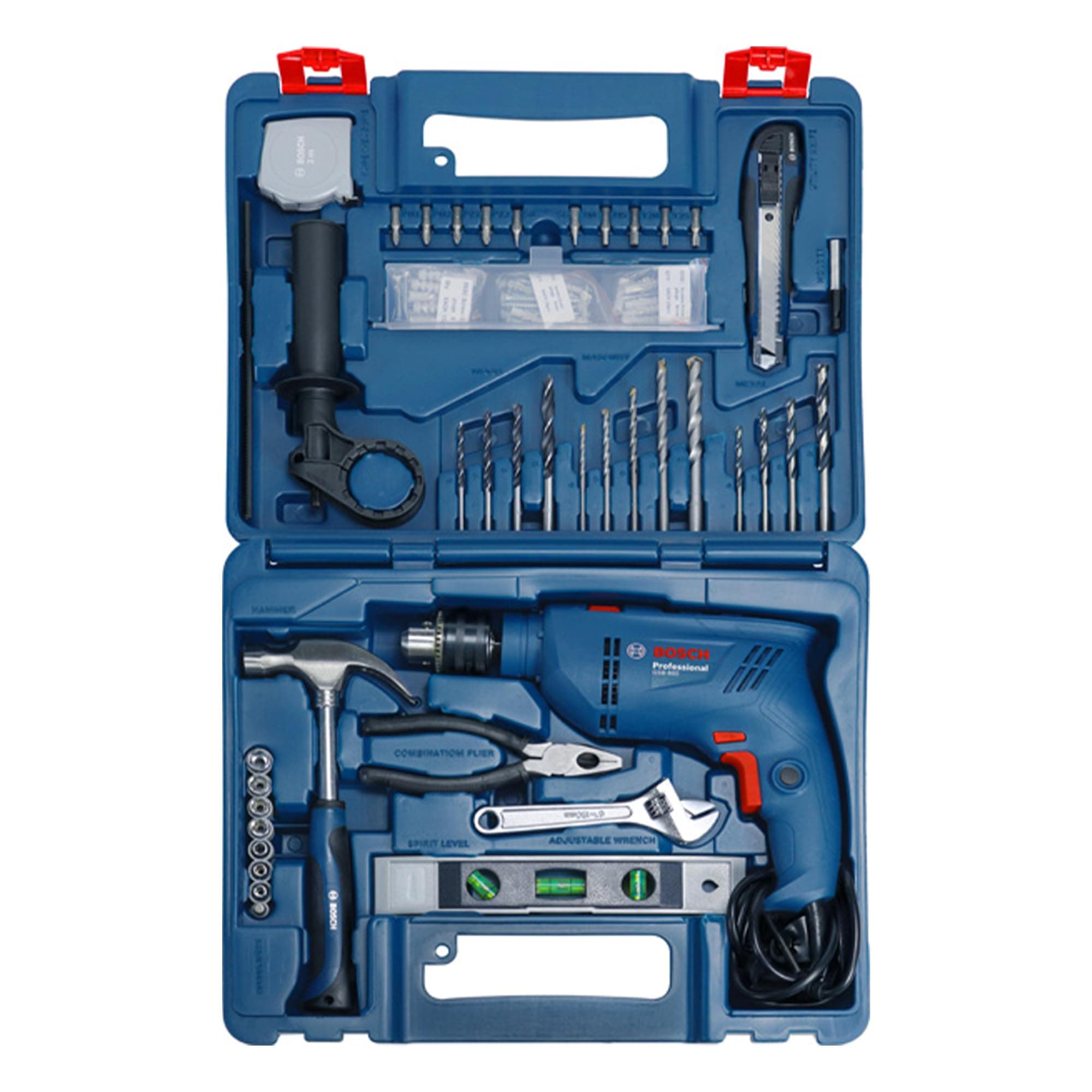 BOSCH GSB 600 Impact Drill Machine for Home & Professional Use, 100Pcs Accessory Kit | 600W Motor | 13mm Chuck | 3000 RPM | 48000 BPM | Variable Speed | 1 Year Warranty