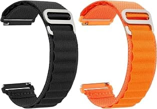 AMiRiTE ADS147 22MM Nylon Alpine G-Hook / Trail Velcro Loop Bands / Straps Compatible with Noise Colorfit Pulse 2 Max / Huawei GT2(46mm) / Honor Magic Watch 2(46mm) / Noise Pulse Go Buzz / Boat Flash / Xtend / Xtend Pro / Noise Colorfit Ultra Fireboltt Rage / Fireboltt Phoenix / Noise Colorfit Pulse Grand / Noise Colorfit Pulse 2 Max / Realme S/S Pro / One Plus(46mm) Smart Watch & All 22mm lug Watches