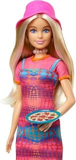 Barbie Doll Set with Clothes & Accessories, Pink Passport Italy Adventures, Includes Blonde Doll & Food Pieces