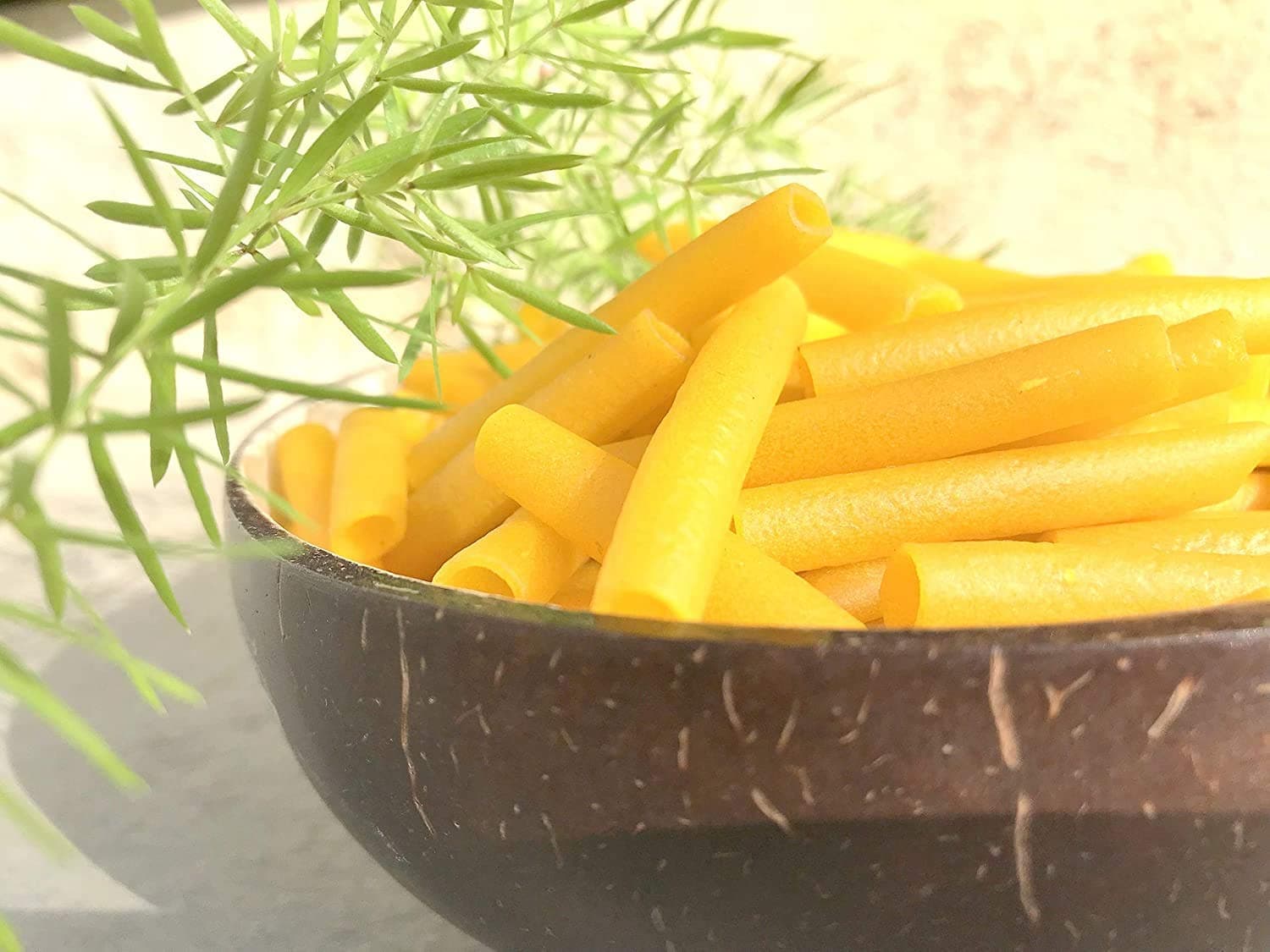 FreshoCartz Ready to Fry Golden Rolls | Yellow Fingers Fryums | Papad | Snacks | Ready to Fry Fryums (400gm)