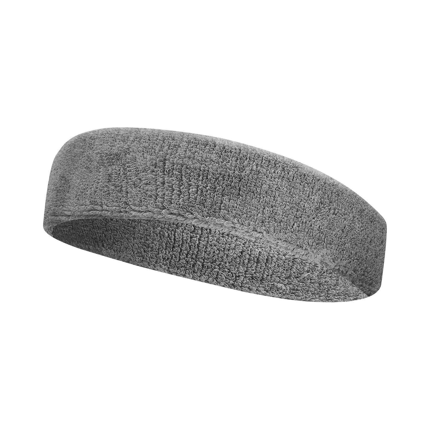 AMIFIT Sport Headband for Men and Women - Sports Headband for Workout & Running, Breathable, Non-Slip Sweat Head Bands for Long Hair, Grey (Pack of 1) | Breathable moisture wicking fabric, non-slip grip keeps hair and perspiration off the face while running or at gym