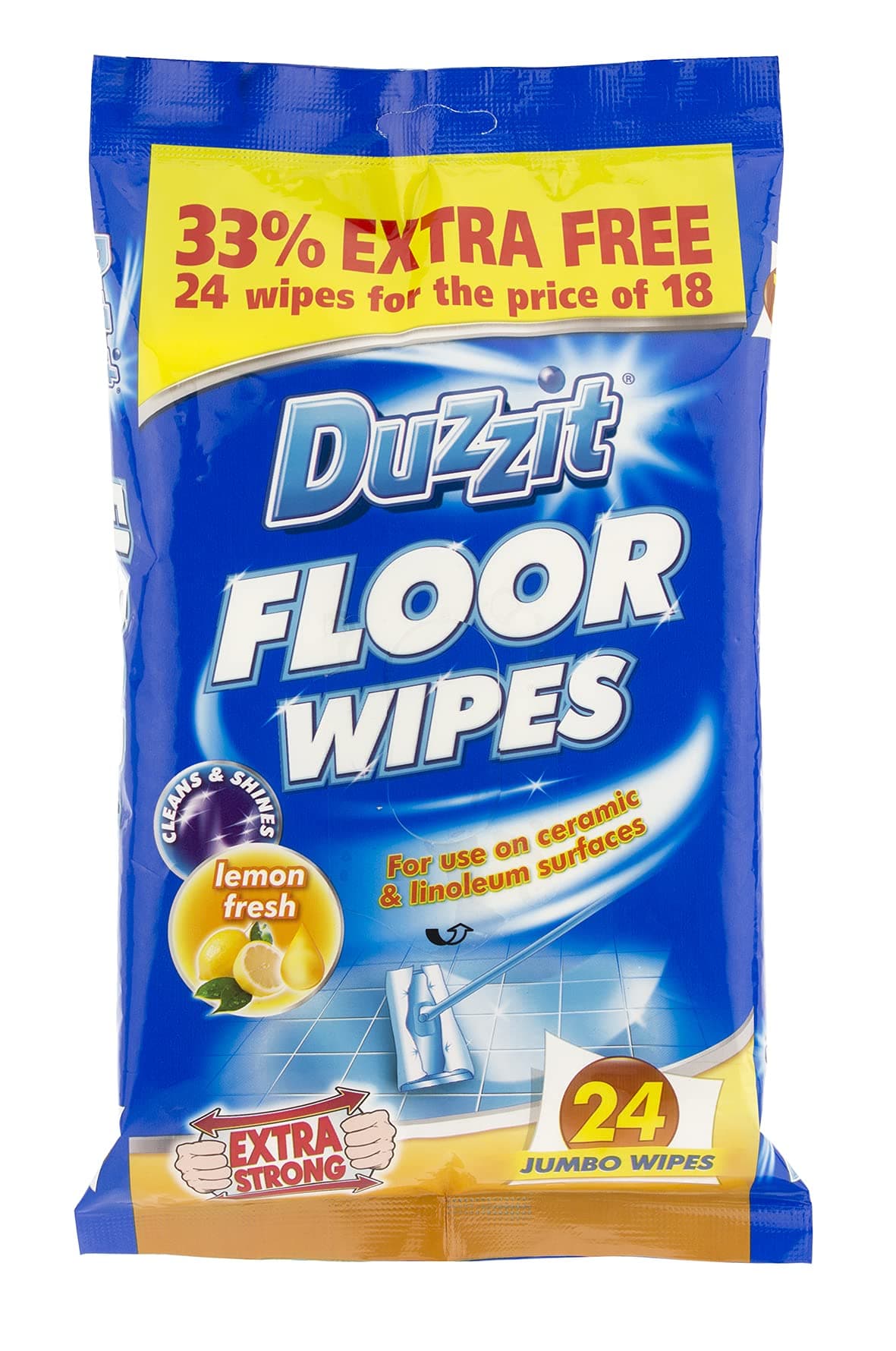 Duzzit Floor Wipes - 24 Wipes