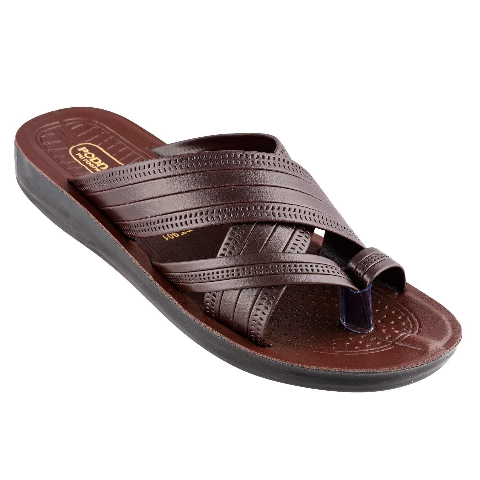 Poddar PU Slippers for Men | Comfortable Daily Use Footwear | Lightweight Anti-Skid Sandals with Soft Sole | Durable & Stylish Casual Chappal for Outdoor & Indoor Use