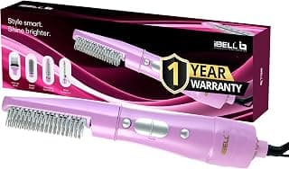 IBELL 4 in 1 Hair Styler for Women – Complete Styling Kit with Hair Styler Brush, Paddle Brush, Volumizing Round Brush & Curling Iron with 1 Year Warranty
