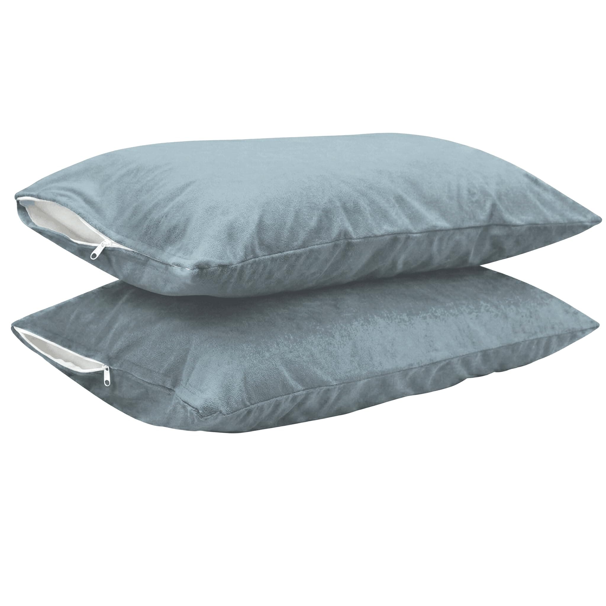 Trance Home Linen Anti-Bacterial Hypoallergenic Bamboo Terry Waterproof Pillow Protector | Dust Mite - Bed Bug - Fluid Spill Protection Covers (Standard | 18x28 inch | Bamboo Grey) - Pack of 2