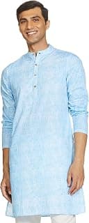Amazon Brand - Symbol Men Cotton Printed Long Kurta (Regular Fit)