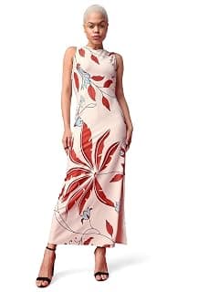 PURVAJA Women’s Bodycon Maxi Length Dress (Wini-106-110)