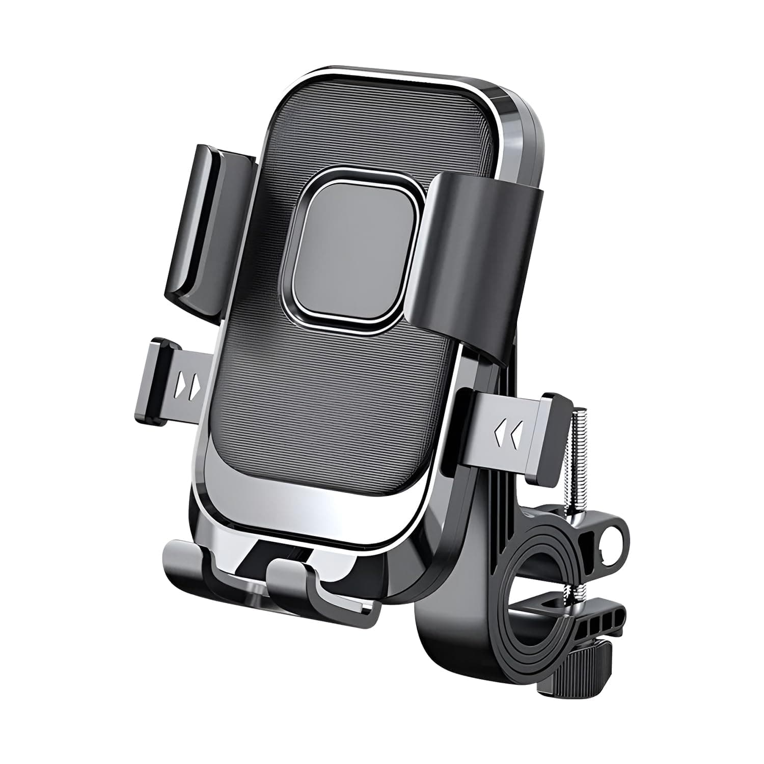 HUMBLE® Bike Phone Holder for Handlebar, 360° Rotatable Motorcycle Mobile Mount, One-Touch Lock Phone Holder, Shock-Absorbent Clamp for 4–6.9 Inch Phones, Bicycle & Scooter Compatible (BK-088 Black)