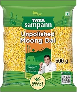 Tata Sampann Unpolished Moong Dal (Split), 500gm