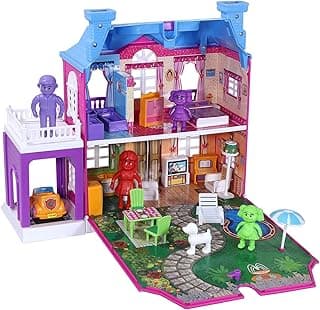 Toyzone Dream Palace Doll House(40 Pcs)-44161 | Play Set | Girls Doll House|Play Set with Accessories|4 Dolls with Furniture and Garden|Role Play Set, (Age: 3 years and up)