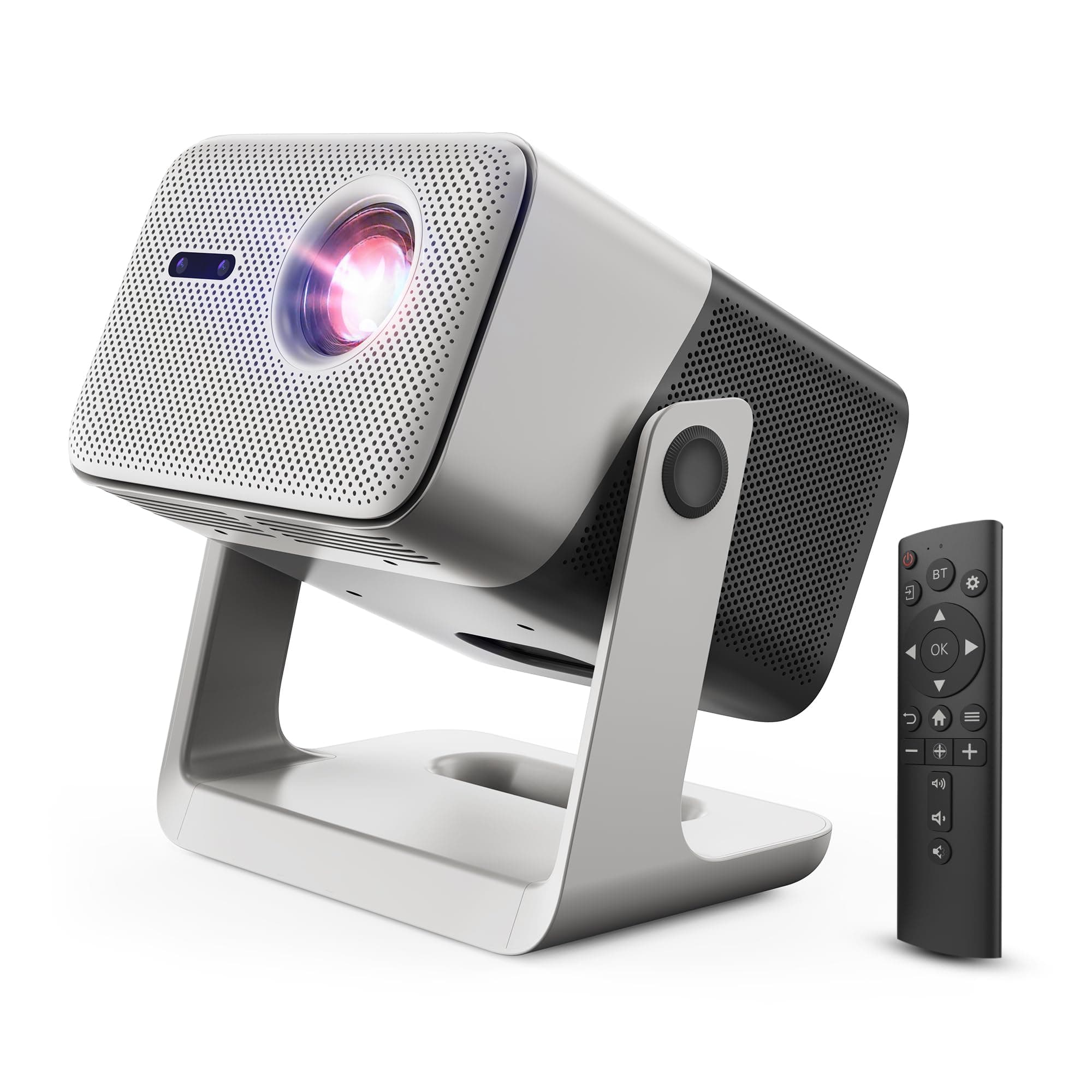 Crossbeats Lumex Vista Projector 4K Ultra HD [Dolby Audio Official] Android TV, 1080p Native, 1200 ANSI, 300'' Display, WiFi, Smart Mini Projector for Room, Portable Home Theater Cinema, Built-in Apps