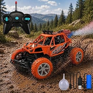 Toy Imagine Remote Control Climbing Car with Cool Spray Effect | 40 MHz RC Off-Road Buggy with Rechargeable USB Charging | Toy Vehicle for Kids (Age 5+) | Colour May Vary
