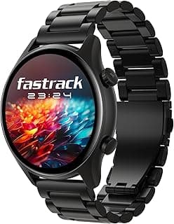Fastrack Fastrack Astor FR2 Pro 1.43" AMOLED Stainless Steel Smart Watch with SpO2, Heart Rate, BT Calling, Adaptive AOD, Functional Crown, AI Voice Assistant – Smartwatch for Stylish Professionals (Black)