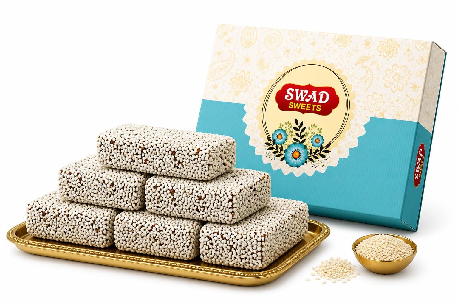 Swad Sweets Uttarakhand Famous Bal (Baal) Mithai| Authentic Taste of Uttarakhand | Traditional Sweet Made with Pure Desi Ghee,Khoya & Poppy Seeds | Pack of 1 (1kg)