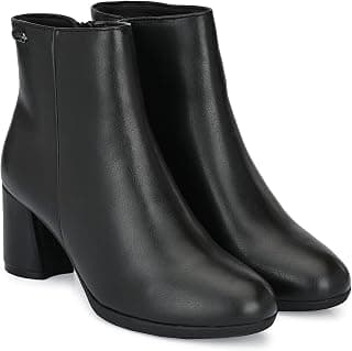 Delize Off White and Grey Women, Reptile Print Leather, mid Heel Plain Ankle Boots