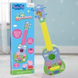 Hasbro Peppa Pig Theme Guitar (Big) Interactive Sounds, Birthday Present Musical Instrument for Kids | Fun & Educational Toy for Kids | Safe, Engaging & Interactive Play