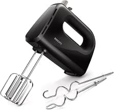 Philips HR3705/10 300 Watt Lightweight Hand Mixer, Blender with 5 speed control settings, stainless steel accessories and 2 years warranty(black color)