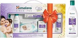Himalaya Baby Gift Pack Series,Pack of 1 Set,White & Himalaya Baby Massage Oil (200ml, White)