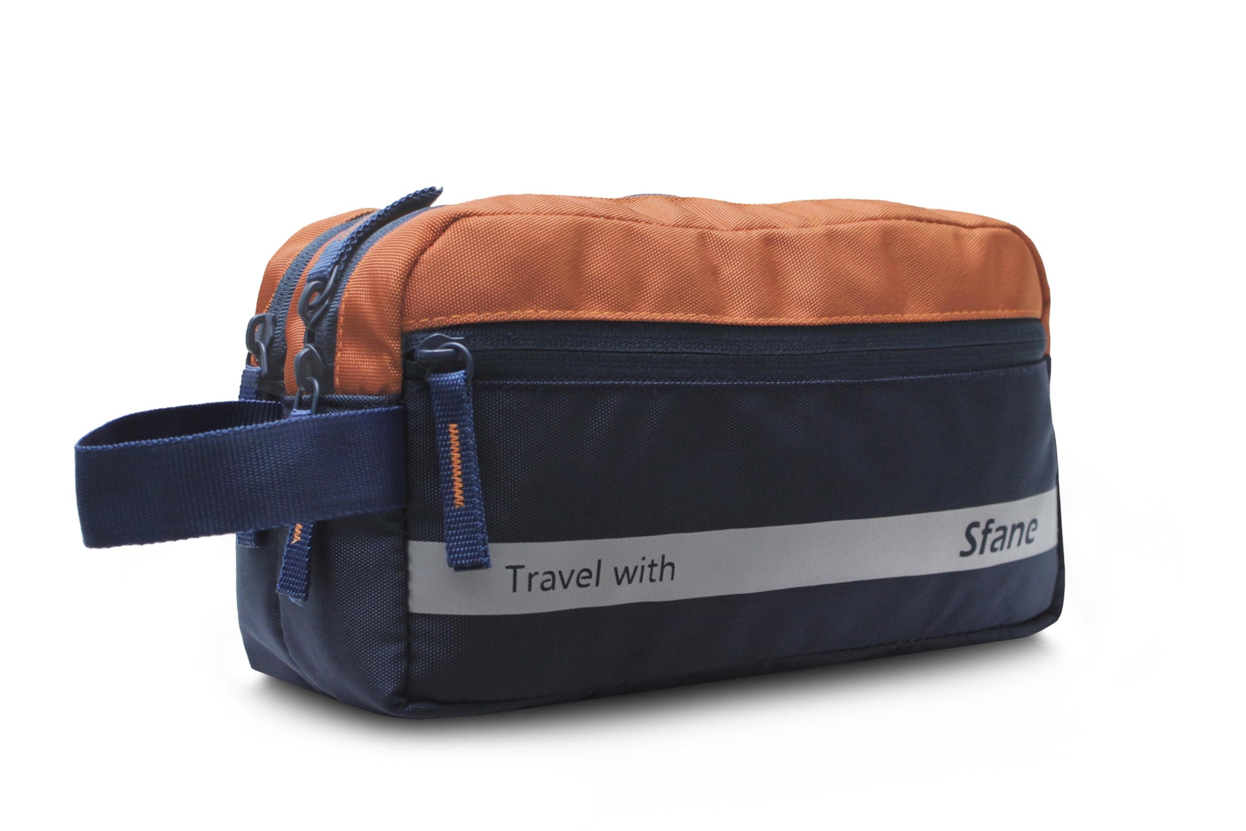 Sfane Portable Travel kit, Cosmetic Bag Makeup Organizer Zipper Toiletry Pouch for Travel, Toiletry Kit (Blue)