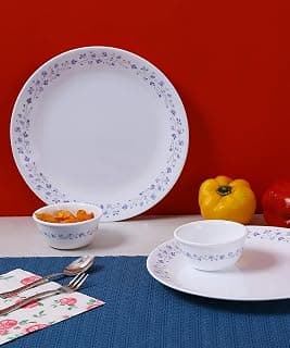 CORELLE Lilac Blush Glass 4Pcs Dinner Set, Multicolor